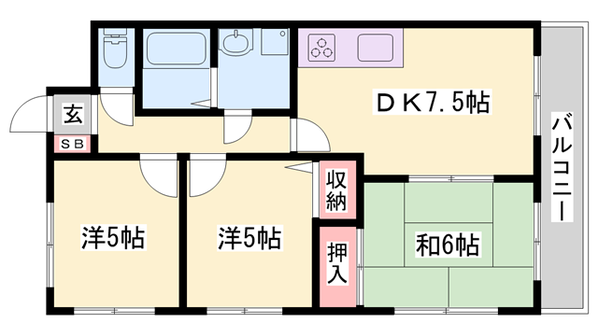 西明石駅 徒歩11分 3階の物件間取画像